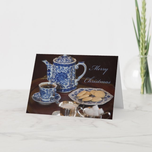 Cartes Pour Fêtes Annuelles Thé de Joyeux Noël (Devant)