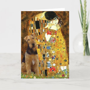 Cartes Pour Fêtes Annuelles The Kiss - Airedale Terrier (#1)