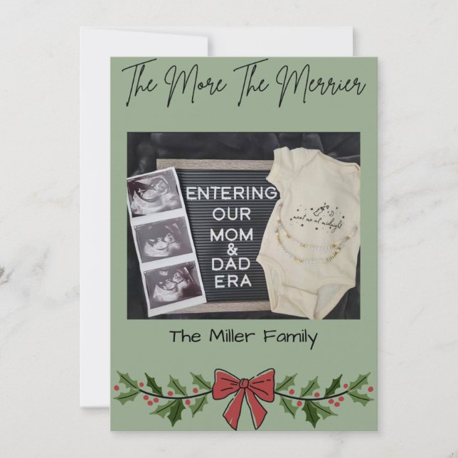Cartes Pour Fêtes Annuelles The More The Merrier Christmas Photo Card (Devant)