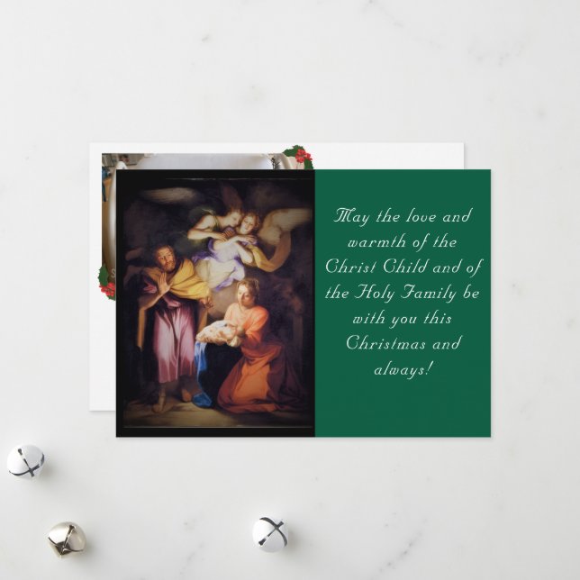 Cartes Pour Fêtes Annuelles The Nativity Christmas Photo (Devant/Arrière en situation)