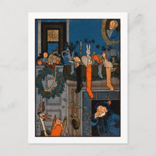 Cartes Pour Fêtes Annuelles The Night Before Christmas, by Denlow, 1903 (colou