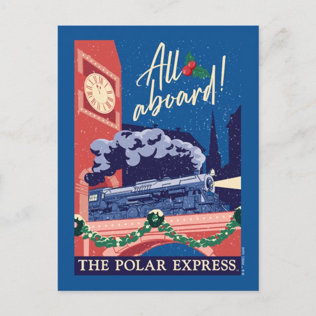 Cartes Pour Fêtes Annuelles The Polar Express - À bord ! (Devant)