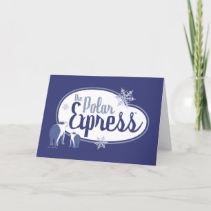 Cartes Pour Fêtes Annuelles The Polar Express Graphisme Rétro Ours Polaires