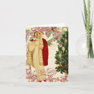 Cartes Pour Fêtes Annuelles The Red Christmas Coat Holiday Cards