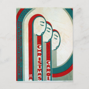 Cartes Pour Fêtes Annuelles Théâtre fédéral WPA vintage Un Carol de Noël