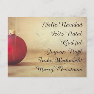 Cartes Pour Fêtes Annuelles Thème de Noël avec balle de Noël