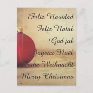 Cartes Pour Fêtes Annuelles Thème de Noël avec balle de Noël
