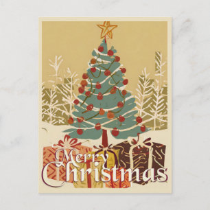 Cartes Pour Fêtes Annuelles Thème de Noël, avec des cadeaux sous le sapin de N