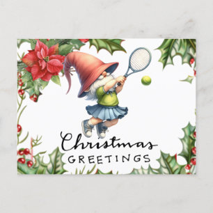 Cartes Pour Fêtes Annuelles Thème de Noël de tennis