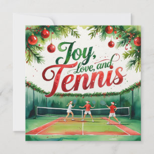 Cartes Pour Fêtes Annuelles Thème de Noël de tennis