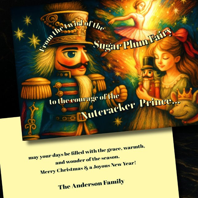 Cartes Pour Fêtes Annuelles Thème de Noël du ballet Nutcracker (Créateur téléchargé)