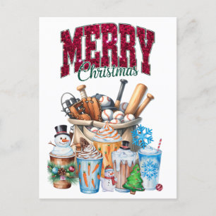 Cartes Pour Fêtes Annuelles Thème de Noël du baseball