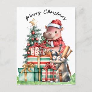Cartes Pour Fêtes Annuelles Thème de Noël du baseball