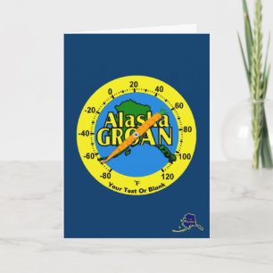 Cartes Pour Fêtes Annuelles Thermomètre de Groan en Alaska