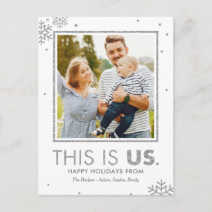 Cartes Pour Fêtes Annuelles This Is Us Holiday Postcard Faux Silver