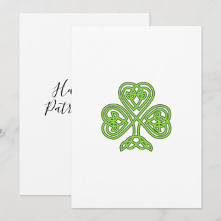 Cartes Pour Fêtes Annuelles Three Leaf Lucky Irish Happy St Patrick's Day