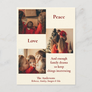 Cartes Pour Fêtes Annuelles Three Picture Holiday Card