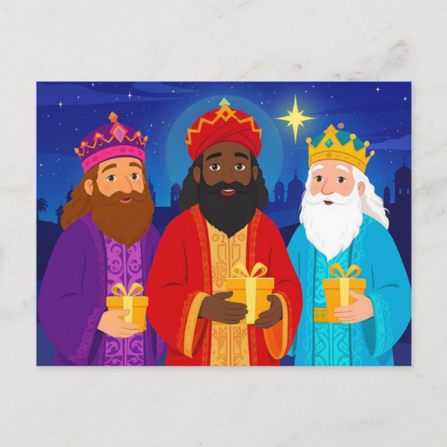 Cartes Pour Fêtes Annuelles Three Wise Men Epiphany Christmas Star (Devant)