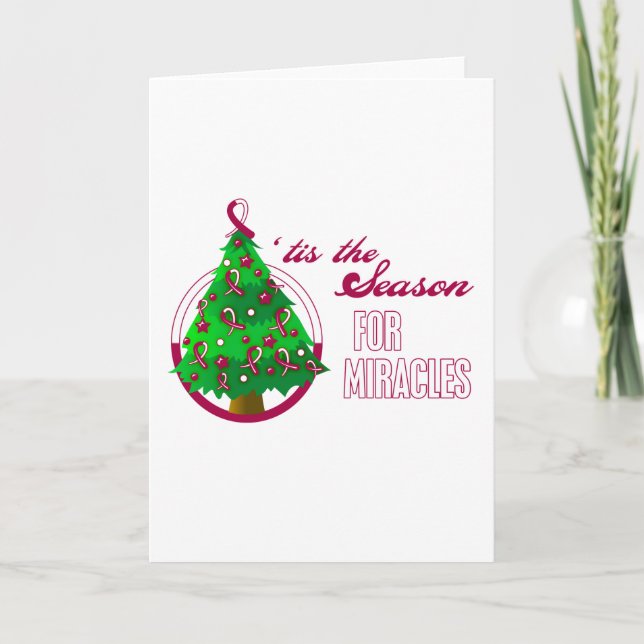 Cartes Pour Fêtes Annuelles Throcancer Miracles de Noël (Devant)