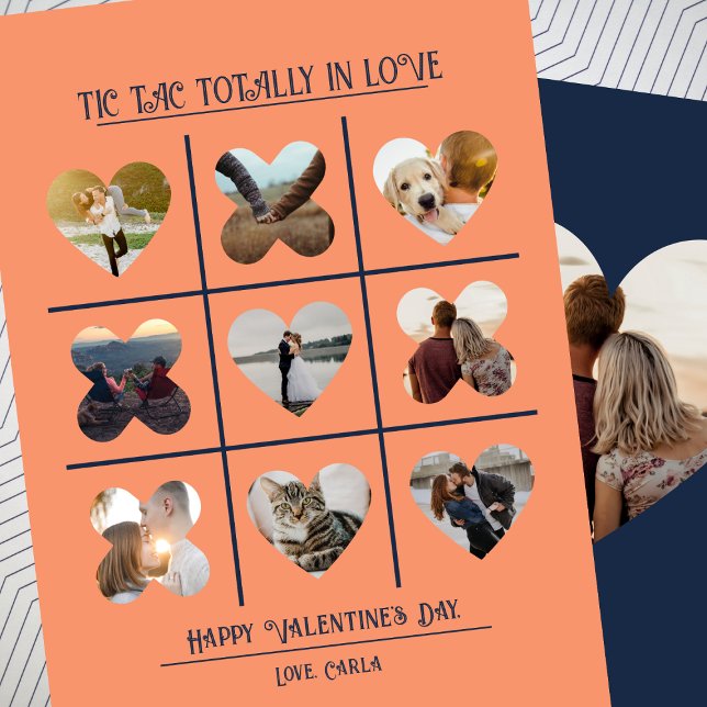 Cartes Pour Fêtes Annuelles Tic Tac Totalement en amour Photo Valentine Card (Créateur téléchargé)