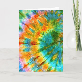 Cartes Pour Fêtes Annuelles Tie Dye Greeting Card