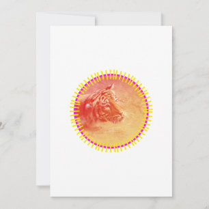 Cartes Pour Fêtes Annuelles Tigre coloré
