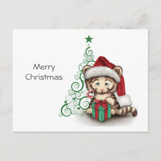 Cartes Pour Fêtes Annuelles Tigre de Noël