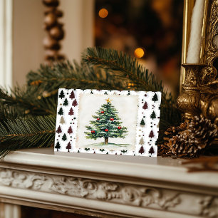 Cartes Pour Fêtes Annuelles Timbre de l'arbre de Noël Vintage