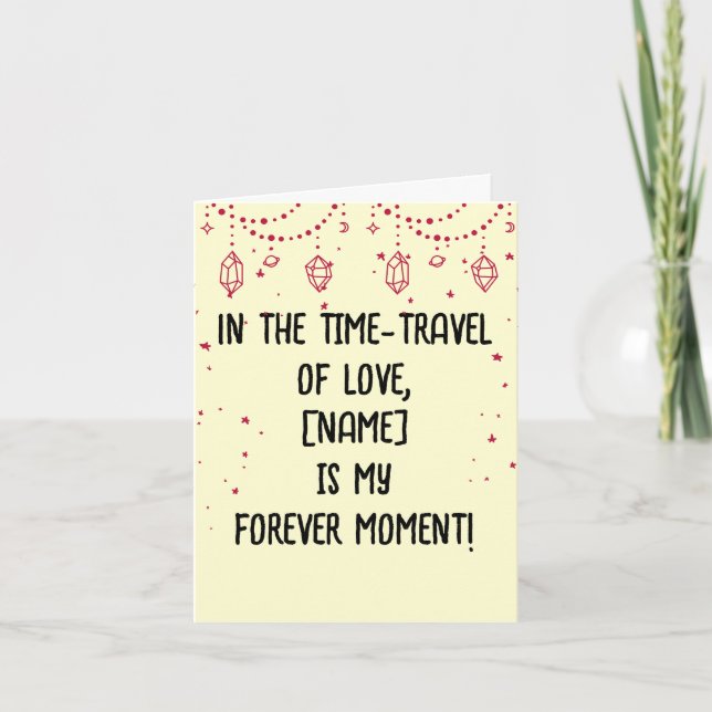 Cartes Pour Fêtes Annuelles Time-Travel Love Cute Couple Valentine's Day (Devant)