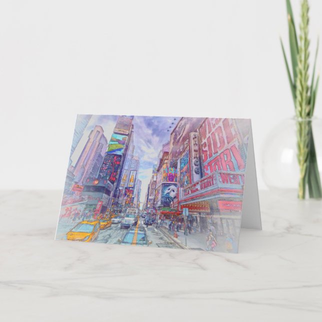 Cartes Pour Fêtes Annuelles Times Carré New York (Devant)