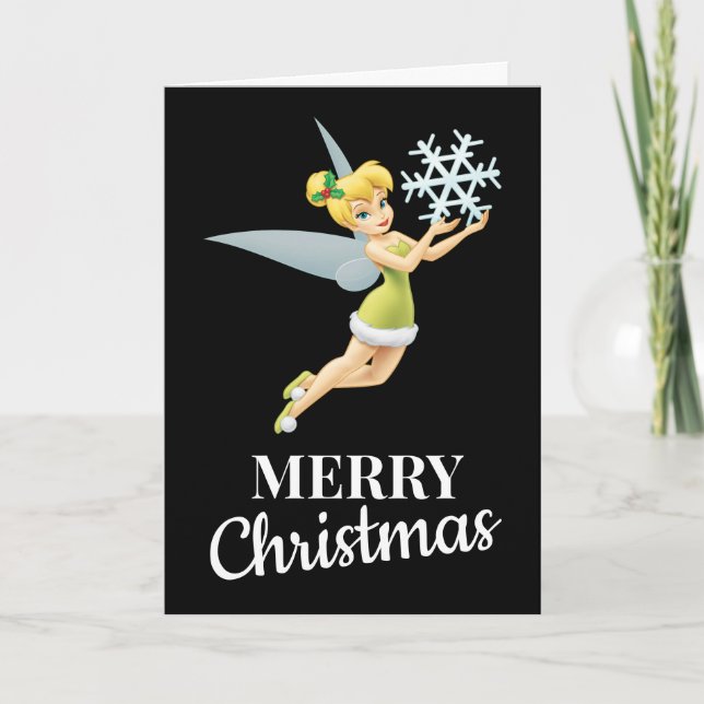 Cartes Pour Fêtes Annuelles Tinkerbell | Flocon de Noël (Devant)