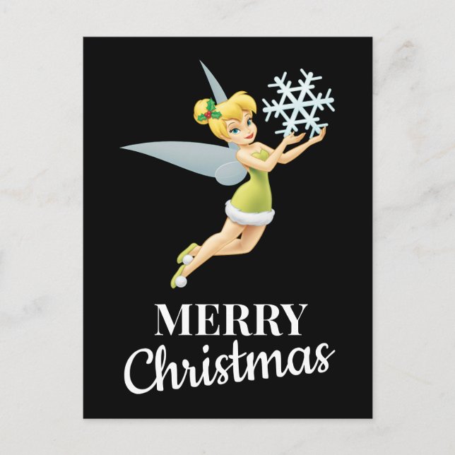 Cartes Pour Fêtes Annuelles Tinkerbell | Flocon de Noël (Devant)