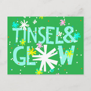 Cartes Pour Fêtes Annuelles Tinsel & Glisser