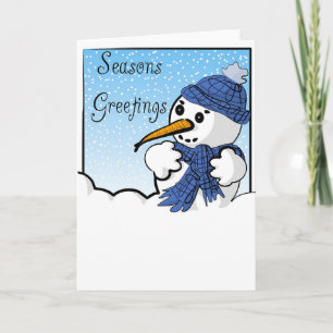 Cartes Pour Fêtes Annuelles Tiny Snowman