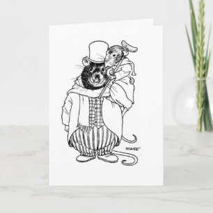 Cartes Pour Fêtes Annuelles Tiny Tim et Bob Cratchett