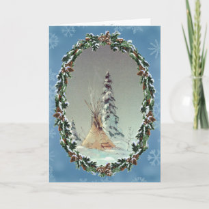 Cartes Pour Fêtes Annuelles TIPI et GUIRLANDE SOLITAIRES par SHARON SHARPE