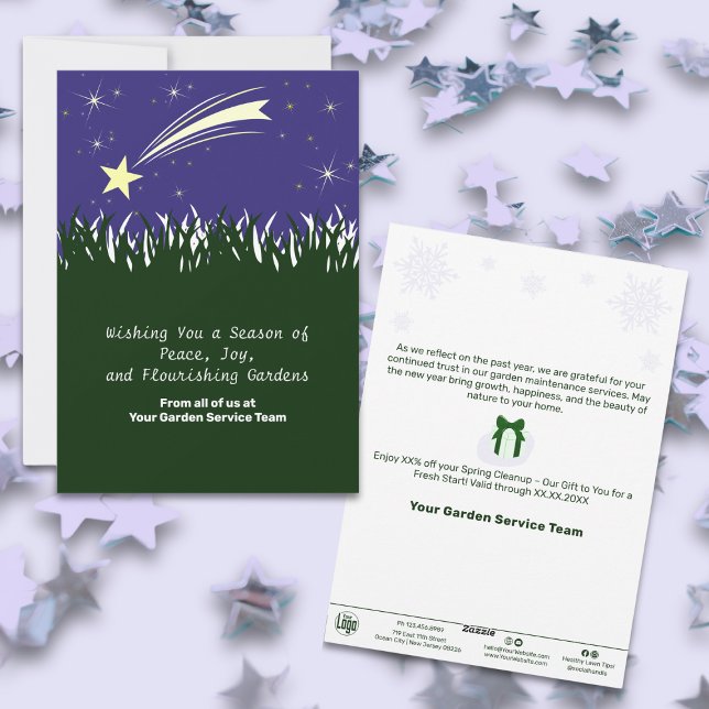 Cartes Pour Fêtes Annuelles Tir Star Christmas Business Holiday Card (Shooting Star Christmas Business Holiday Card)