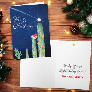 Cartes Pour Fêtes Annuelles Tir Star Southwest Cactus Custom