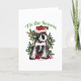 Cartes Pour Fêtes Annuelles ` Tis de Schnauzer miniature