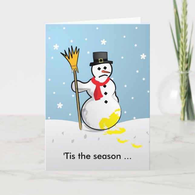 Cartes Pour Fêtes Annuelles 'Tis le bonhomme de neige triste de saison… (Devant)