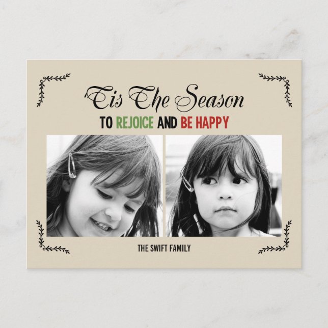 Cartes Pour Fêtes Annuelles Tis The Season Holiday (Devant)