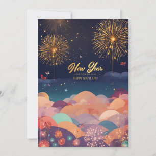 Cartes Pour Fêtes Annuelles Titre: "Extraordinaire Nouvel An : Ballon Étincela