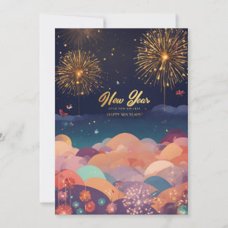 Cartes Pour Fêtes Annuelles Titre : "L'Extravagance du Nouvel An : Ballons éti