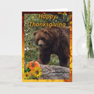 Cartes Pour Fêtes Annuelles tkg-grizzli-ours-004