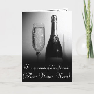 Cartes Pour Fêtes Annuelles "To My Loving Boyfriend"