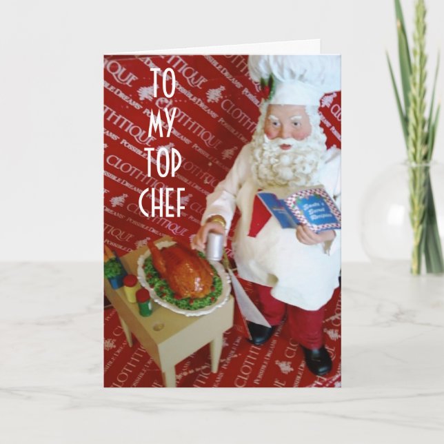 CARTES POUR FÊTES ANNUELLES TO MY TOP CHEF AT CHRISTMAS (Devant)