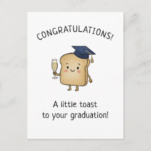 Cartes Pour Fêtes Annuelles Toast Kawaii Blague Nouveau Diplômé Félicitations