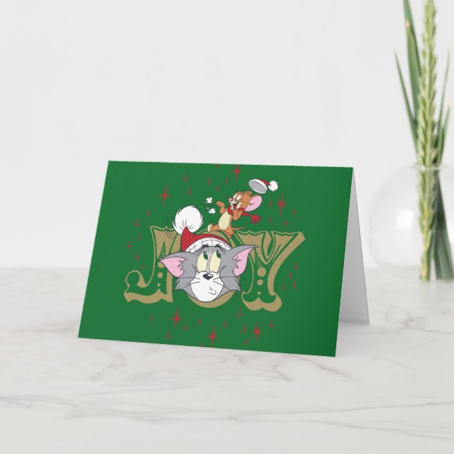 Cartes Pour Fêtes Annuelles Tom et Jerry Holiday Joy (Devant)