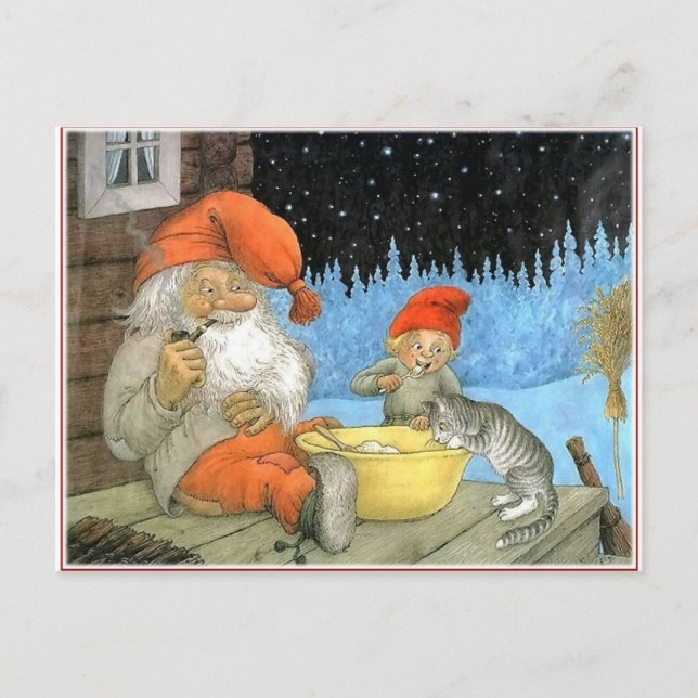 Cartes Pour Fêtes Annuelles Tomte Nisse, alias Santa Clause (Devant)