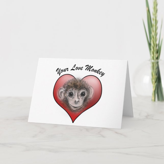 Cartes Pour Fêtes Annuelles Ton singe d'amour (Devant)
